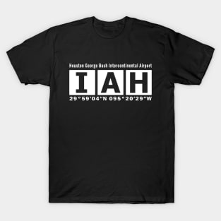 IAH Airport, Houston George Bush Intercontinental Airport T-Shirt